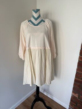 Mikarose Pale Pink and Cream Casual Dress